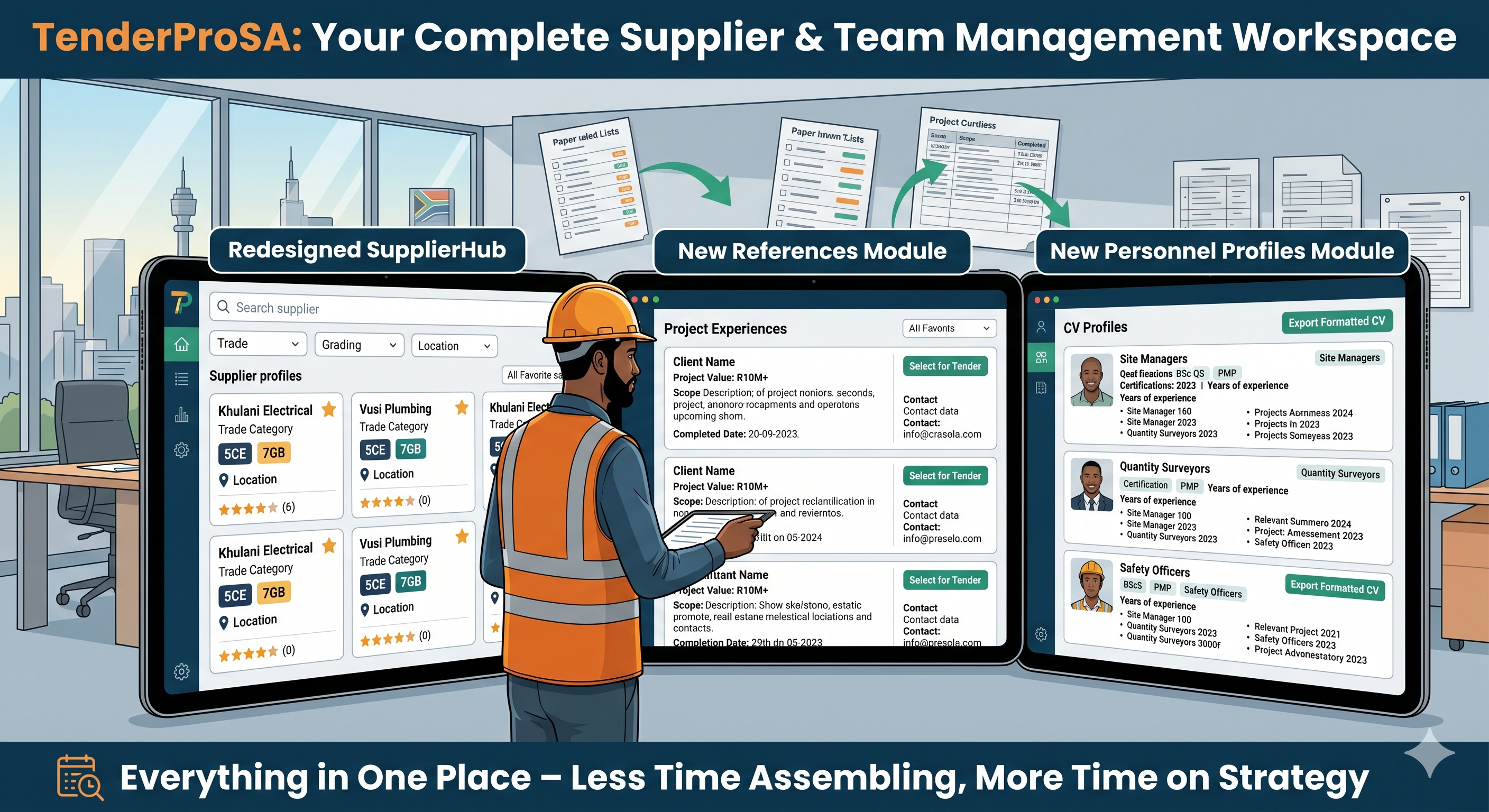 SupplierHub Redesign and the References and Personnel Module
