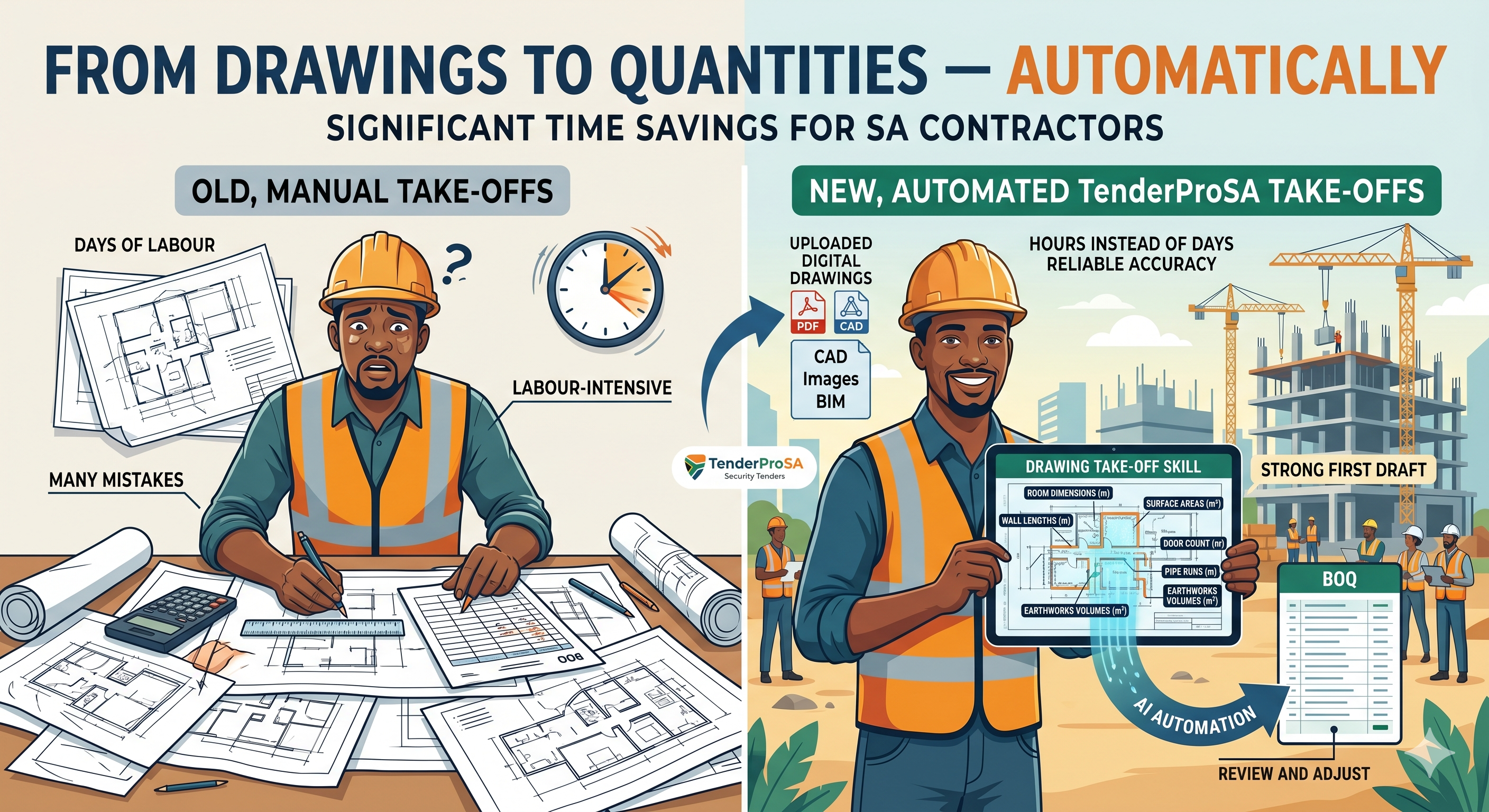Drawing Take-offs: From Drawings to BOQ Quantities Automatically